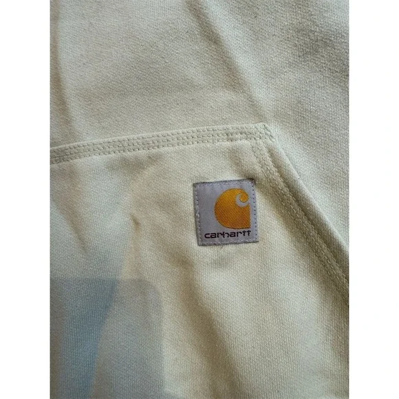 Carhartt Men's Loose Fit Hooded Sweatshirt Green Pullover Size L - Picture 2 of 7